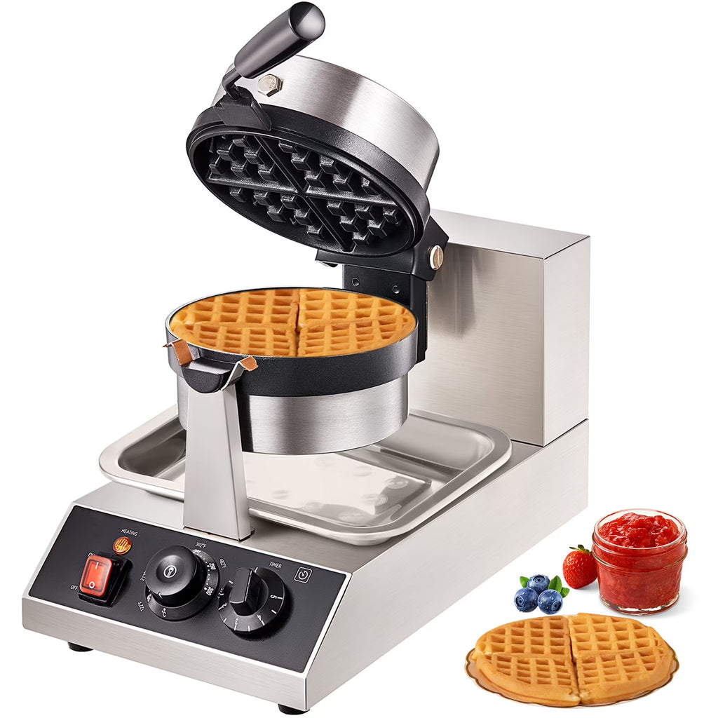 Round Waffle Maker 1300W Non-Stick Waffle Iron B59334