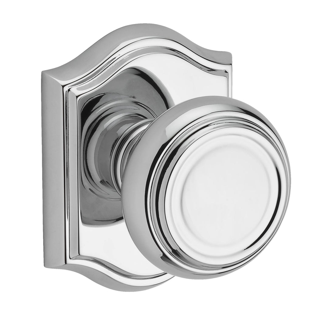 Passage Traditional Knob and Arch Rose Bright Chrome P82730