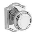 Passage Traditional Knob and Arch Rose Bright Chrome P82730