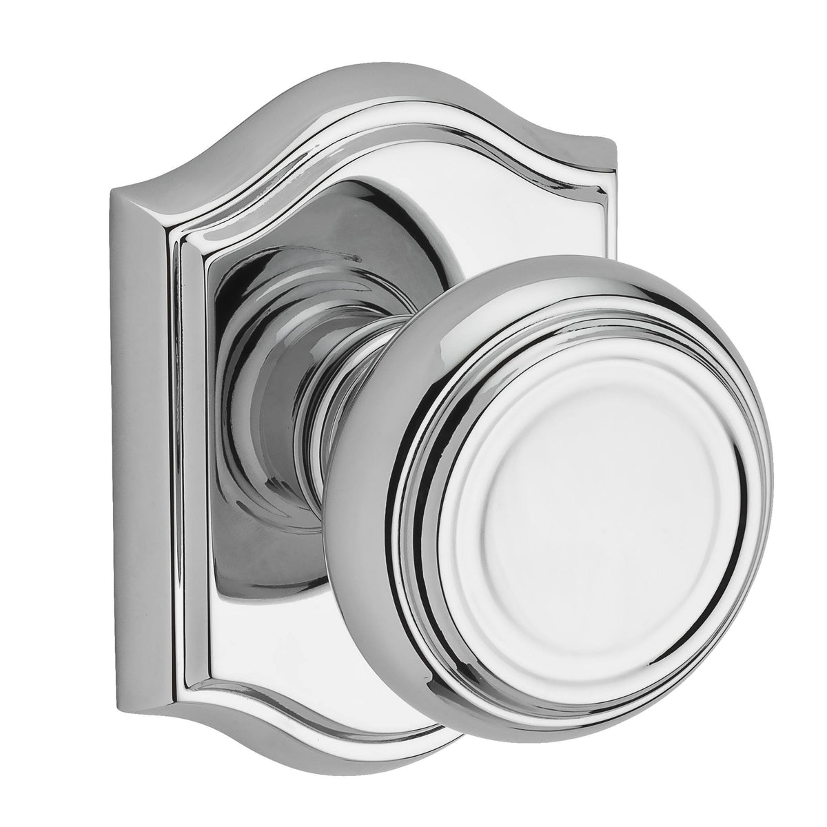 Passage Traditional Knob and Arch Rose Bright Chrome P82730