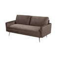 Brown Velvet Square Arm Sofa C44657