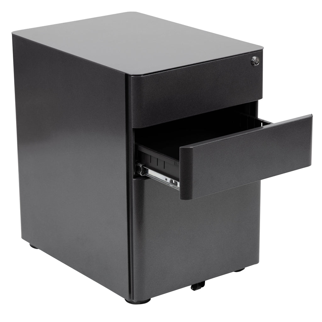 Red 3 Drawer Filing Cabinet O51621