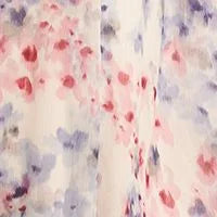 Ivory Floral Flutter Sleeve V Neck Maxi Dress E8297