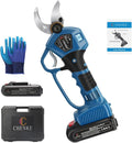 Electric Pruning Shears with 2 Pack Backup Rechargeable 2Ah Lithium Battery 30mm Max Cutting Diameter C595