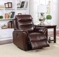 Brown Leather Power Recliner Y821662