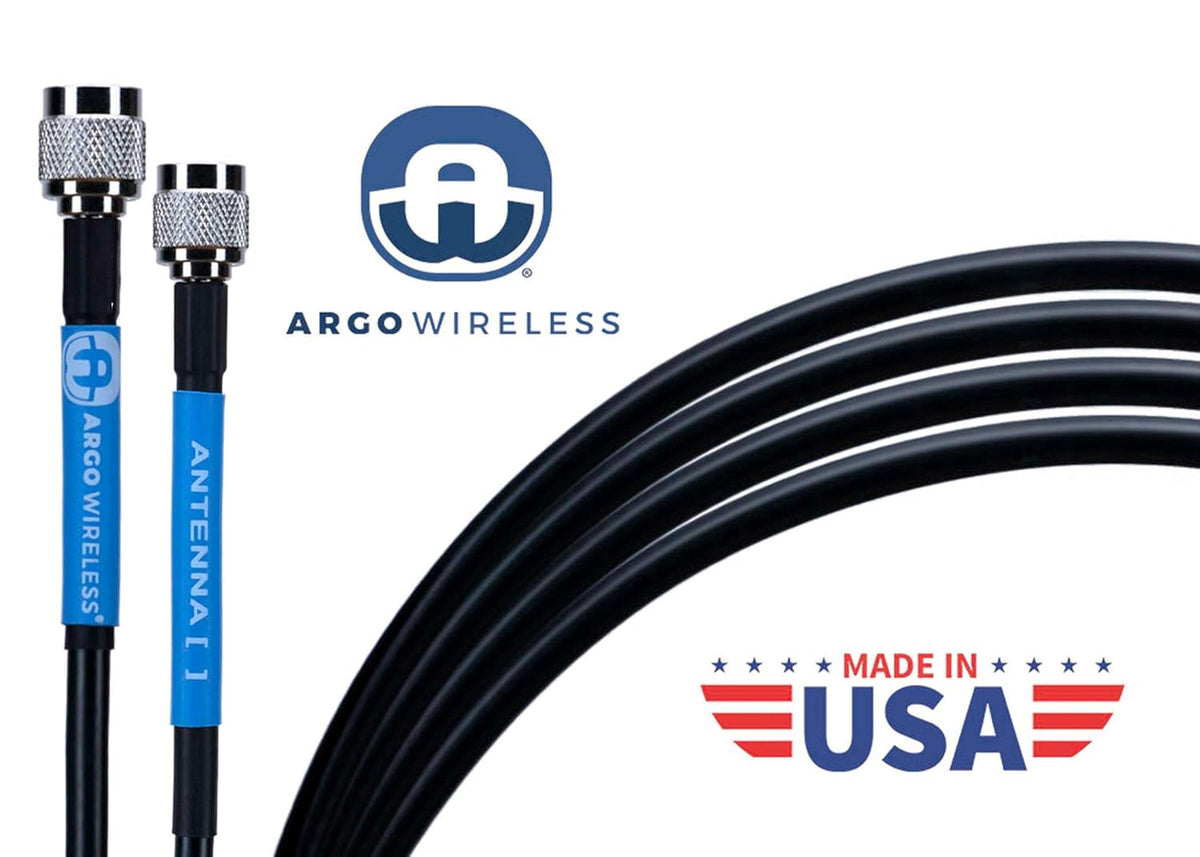 25 ft Low Loss RF Antenna Cable with RP-TNC Male Connectors L38721