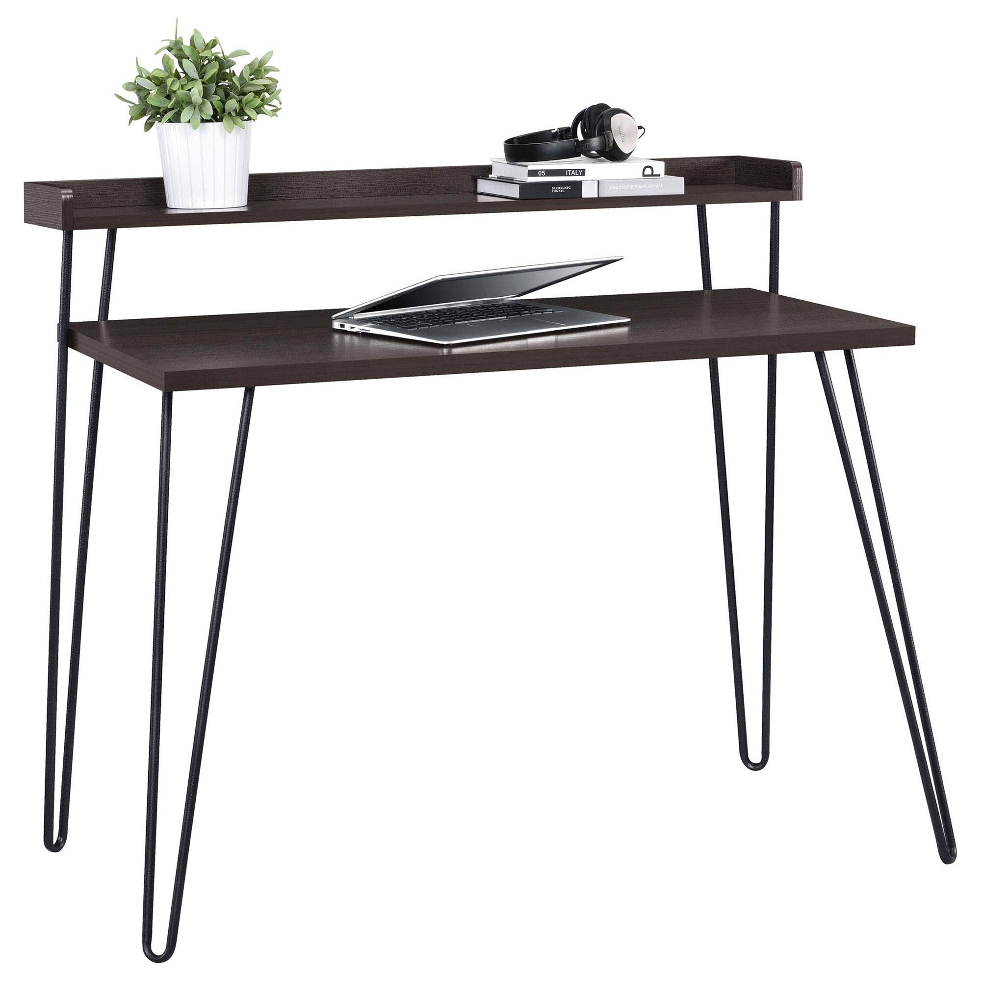 Espresso Retro Desk with Riser Y836