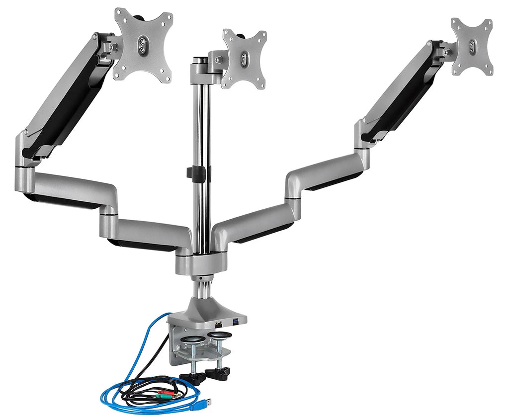 Triple Monitor Desk Mount with USB and Audio Ports G34141