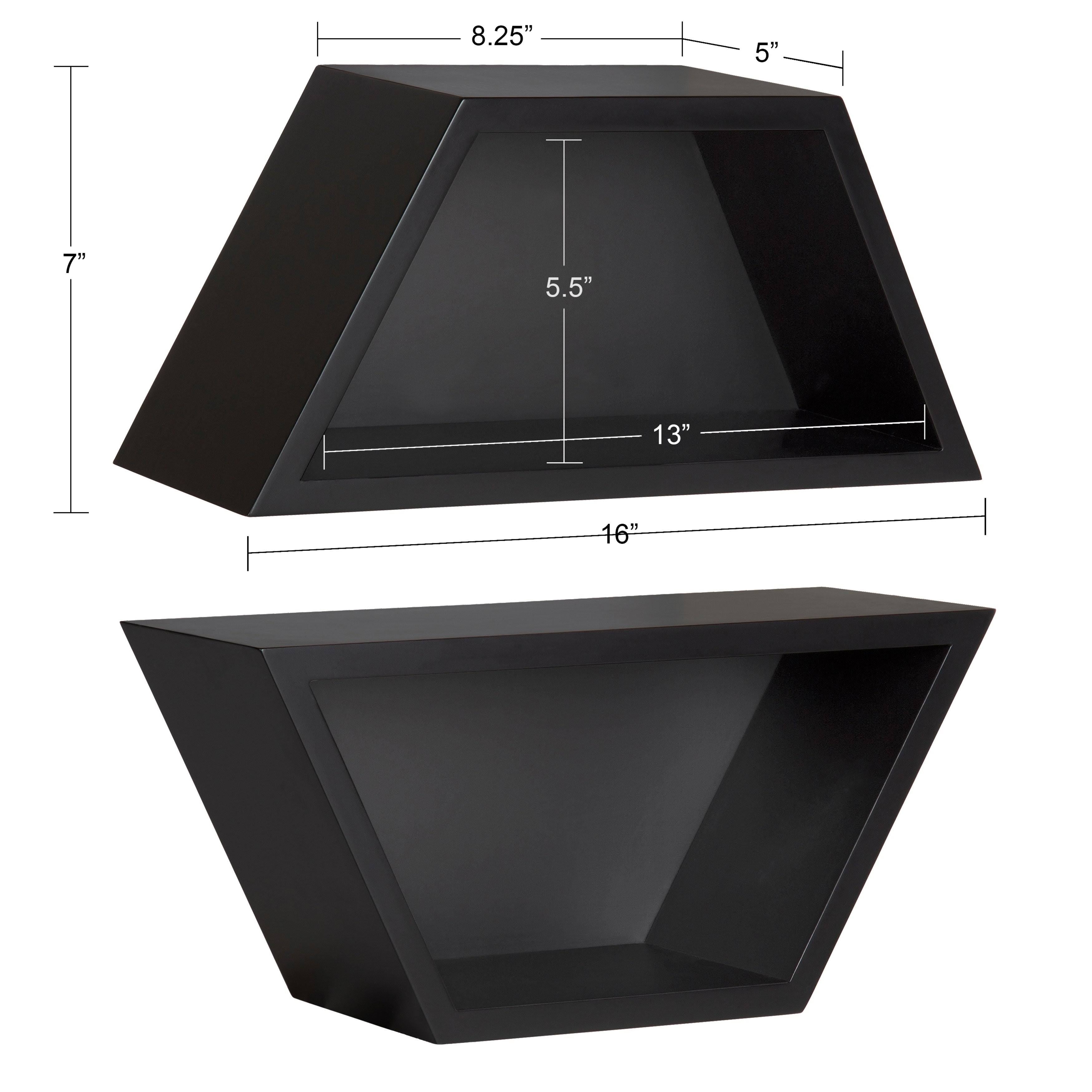 Black Wall Shelf Set of 2 D4392