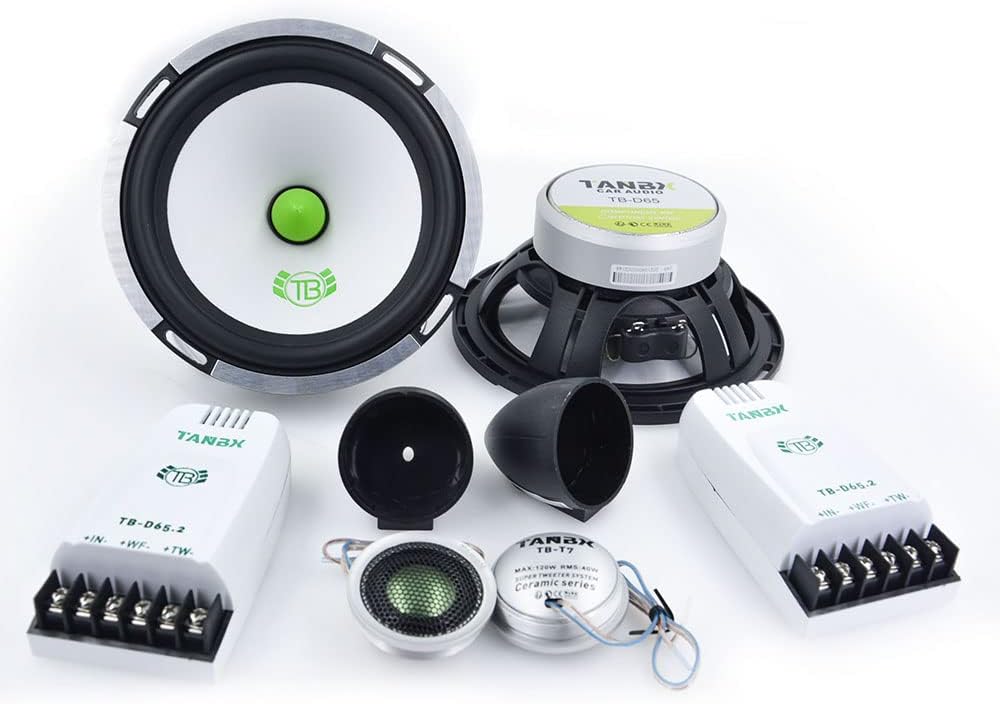 6.5 Car Component Speakers 2-Way 320W 4OHMS Aluminum Cone B2871