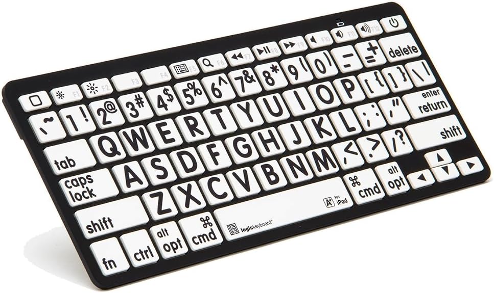 Black on White Bluetooth Mini Keyboard D12103