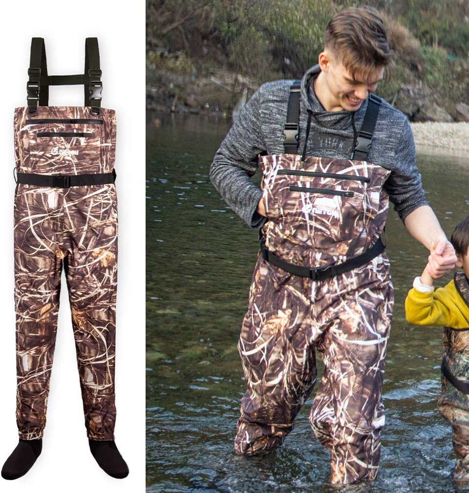 3 Camo Chest Wader with 4mm Neoprene Stocking Foot Z30413