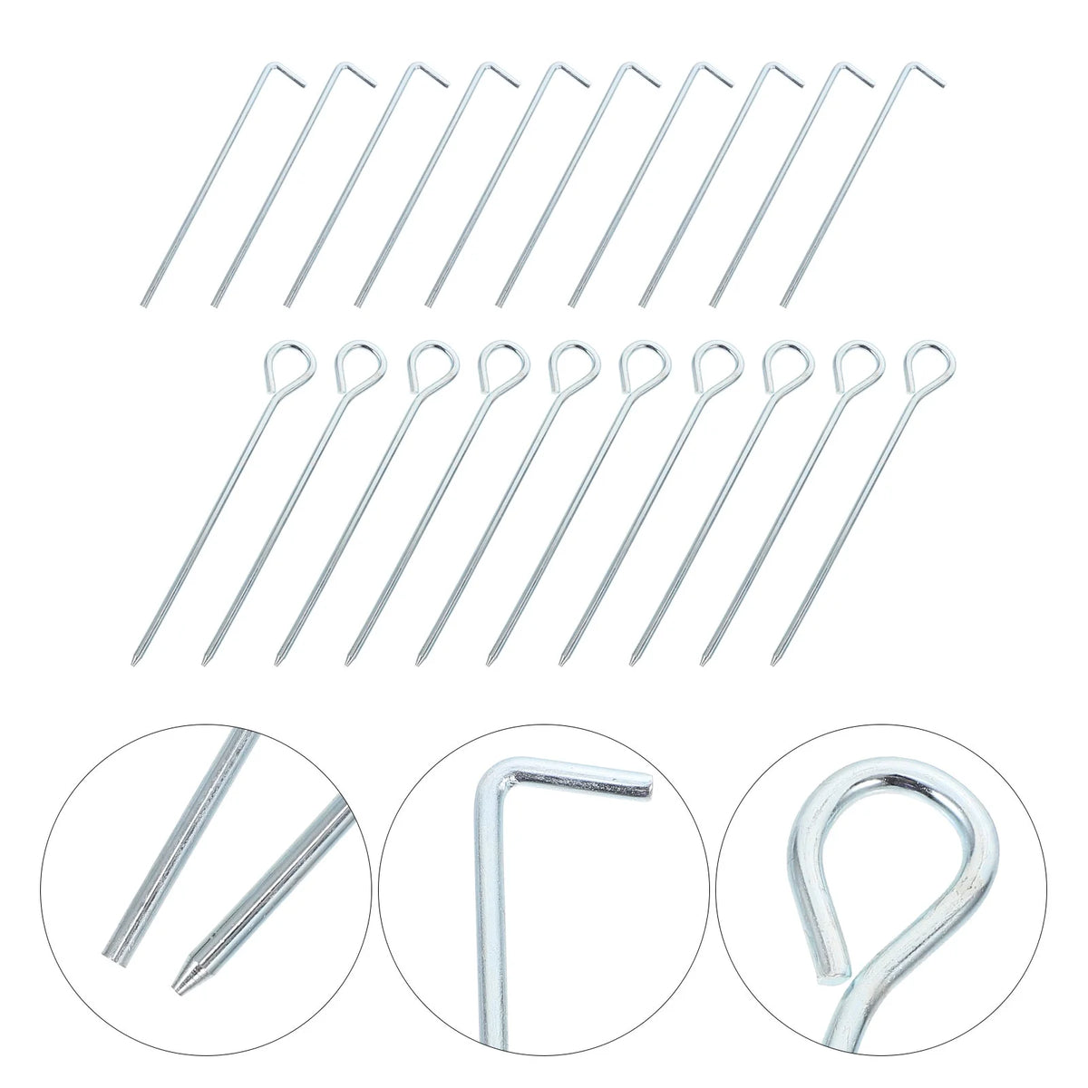 20Pcs Tent Stakes Camping Anchors Z302974