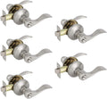 6 Pack Non-Locking Satin Nickel Door Lever Set U615877