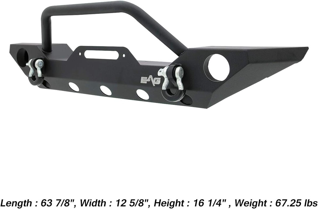 Front Bumper with Winch Plate and Fog Light Hole for Wrangler JL Y6645