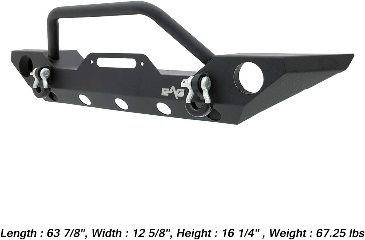 Front Bumper with Winch Plate and Fog Light Hole for Wrangler JL Y6645