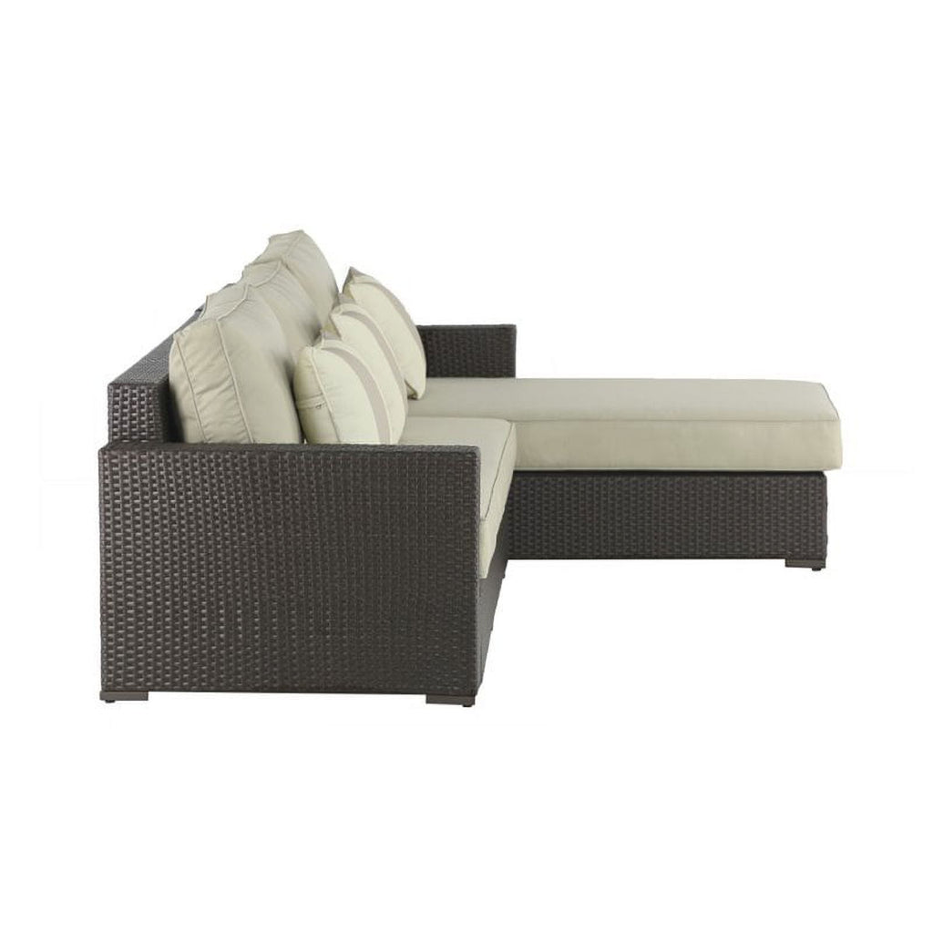 Brown Wicker Outdoor Storage Sectional N383