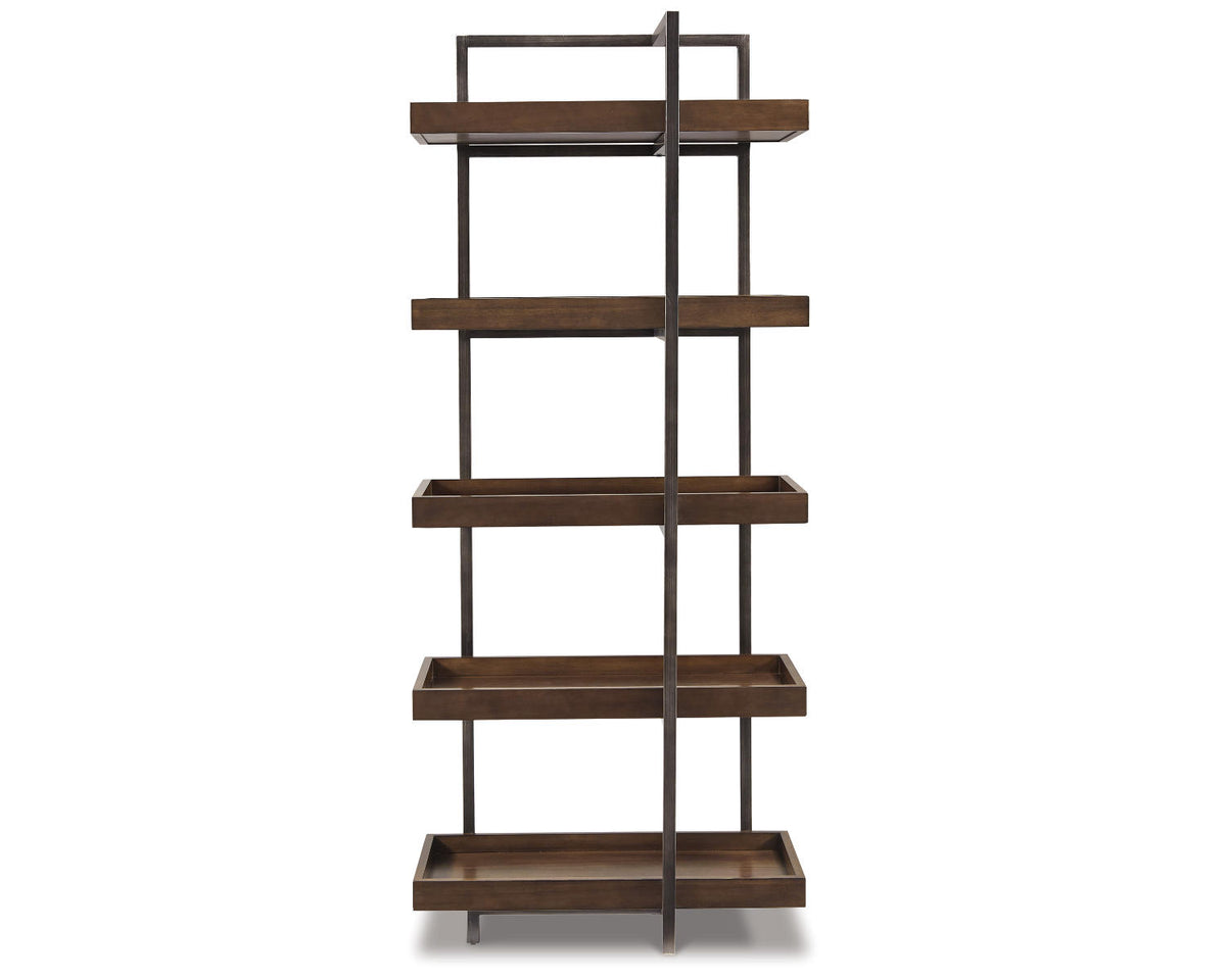 Industrial Entertainment Center Bookcase, Brown K3946