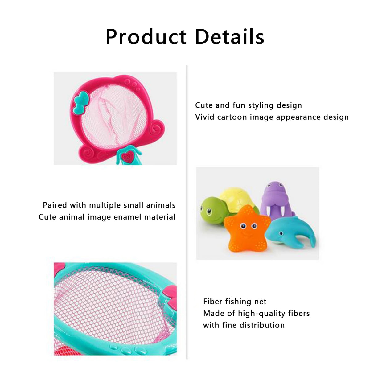 Baby Bath Toys Bathtub Toys with Net Color Changing Floating Pool Toys H18396