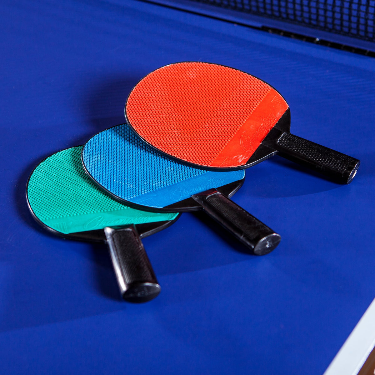 Plastic Rubber Face Table Tennis Paddle, Pack of 6 I1527