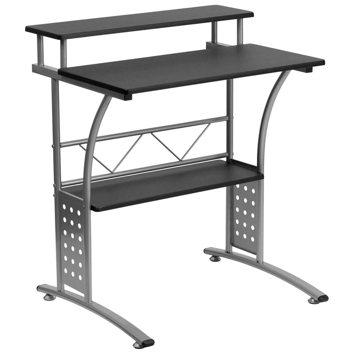 3PC Black Office Set with Desk, Mesh Chair, Filing Cabinet Z5530