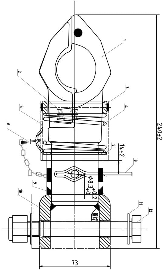 2 Adjustable Trailer Coupler with Trigger Latch, 7000 lb, Pack of 2 D32733