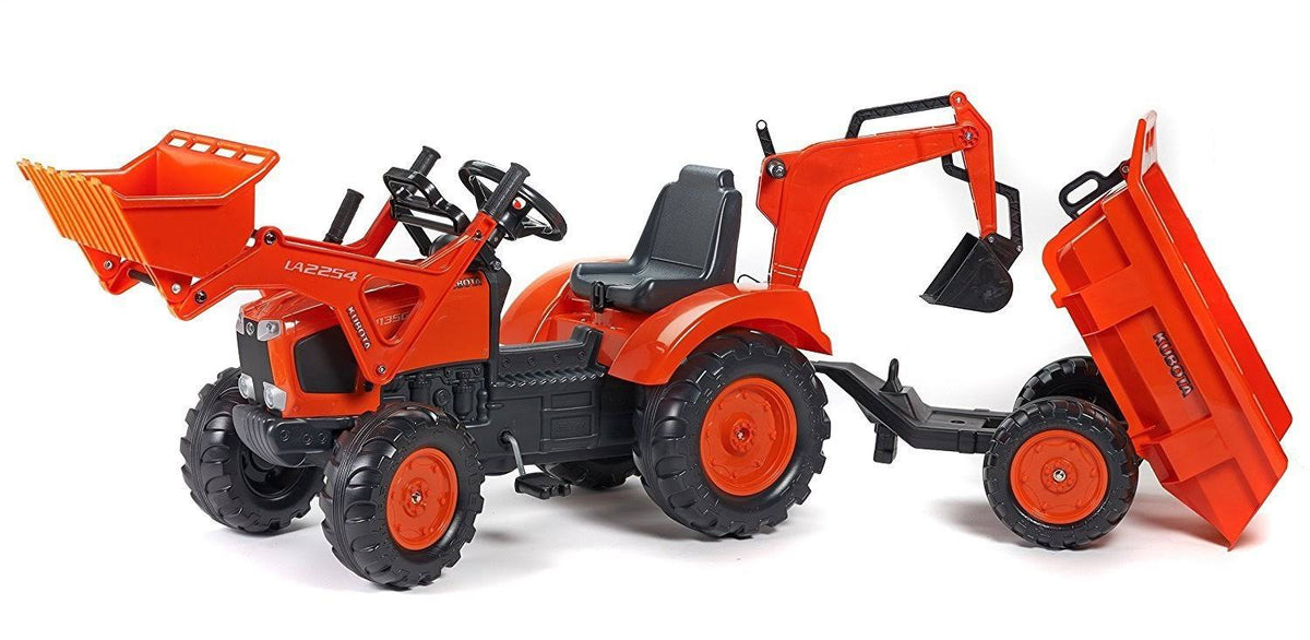Giant Tractor with Front Loader, Digger and Dumper Trailer G881361
