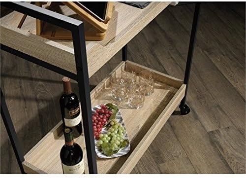 Modern Metal Frame Bar Cart with Storage Shelves C8430