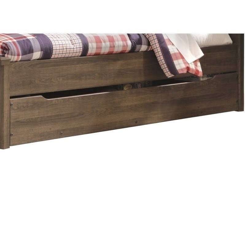 Dark Brown Trundle Under Bed Storage A55197