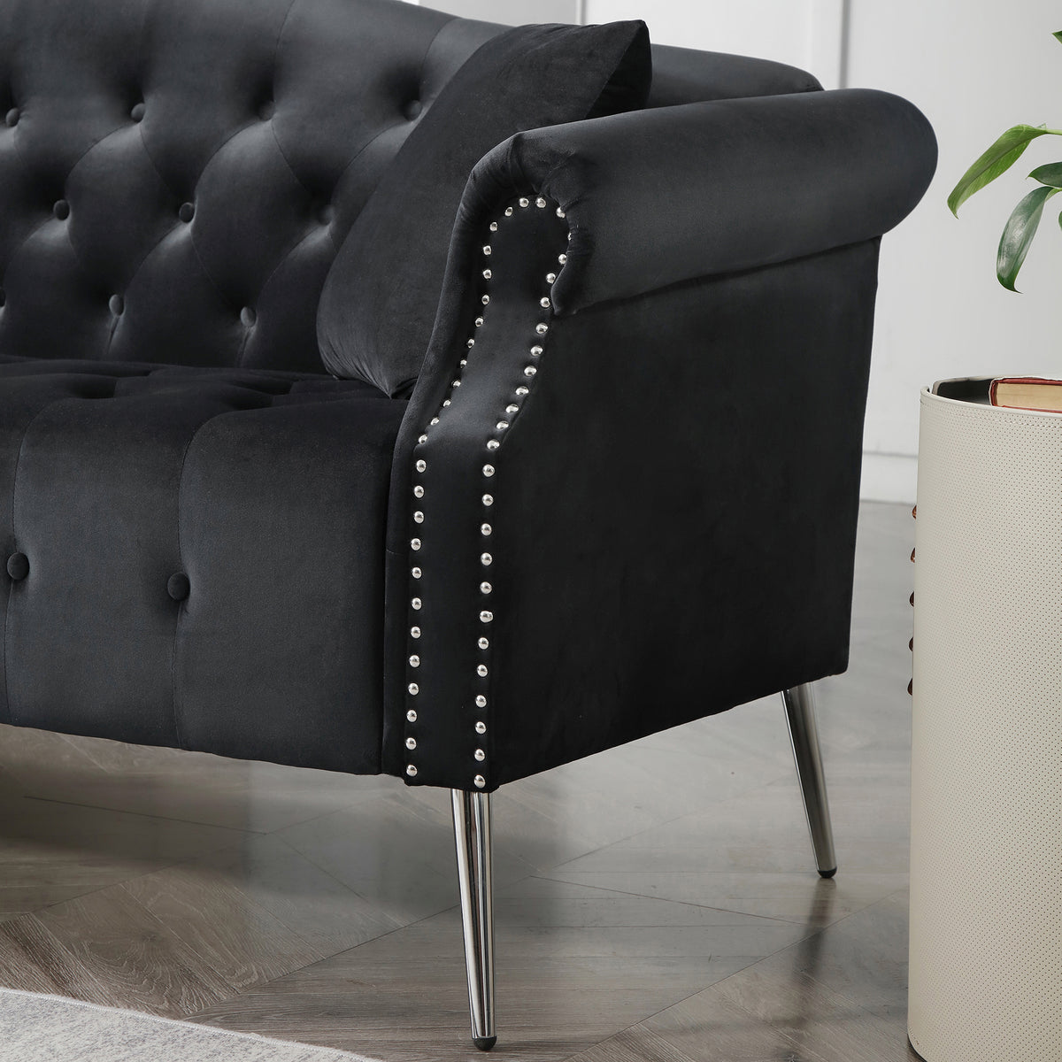 Velvet Chesterfield Loveseat I788553