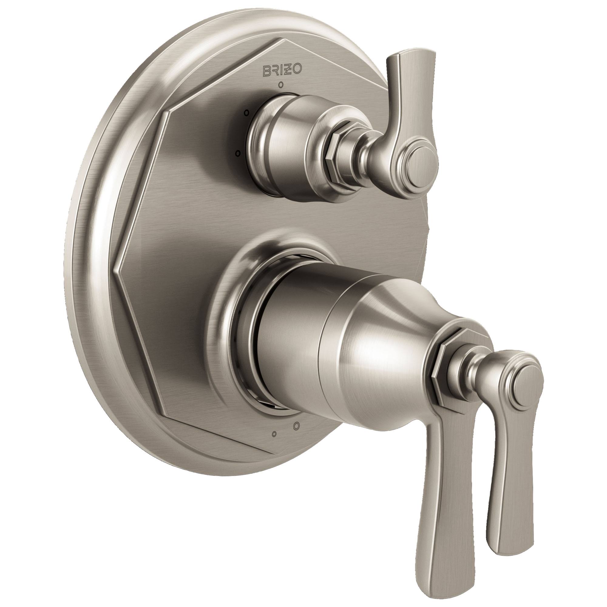 Luxe Nickel Thermostatic Valve with 3-Function Diverter Trim N715