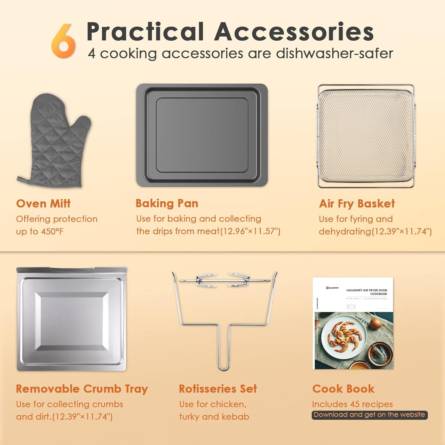 26.5Qt Stainless Steel Countertop Convection Oven Air Fryer A498347