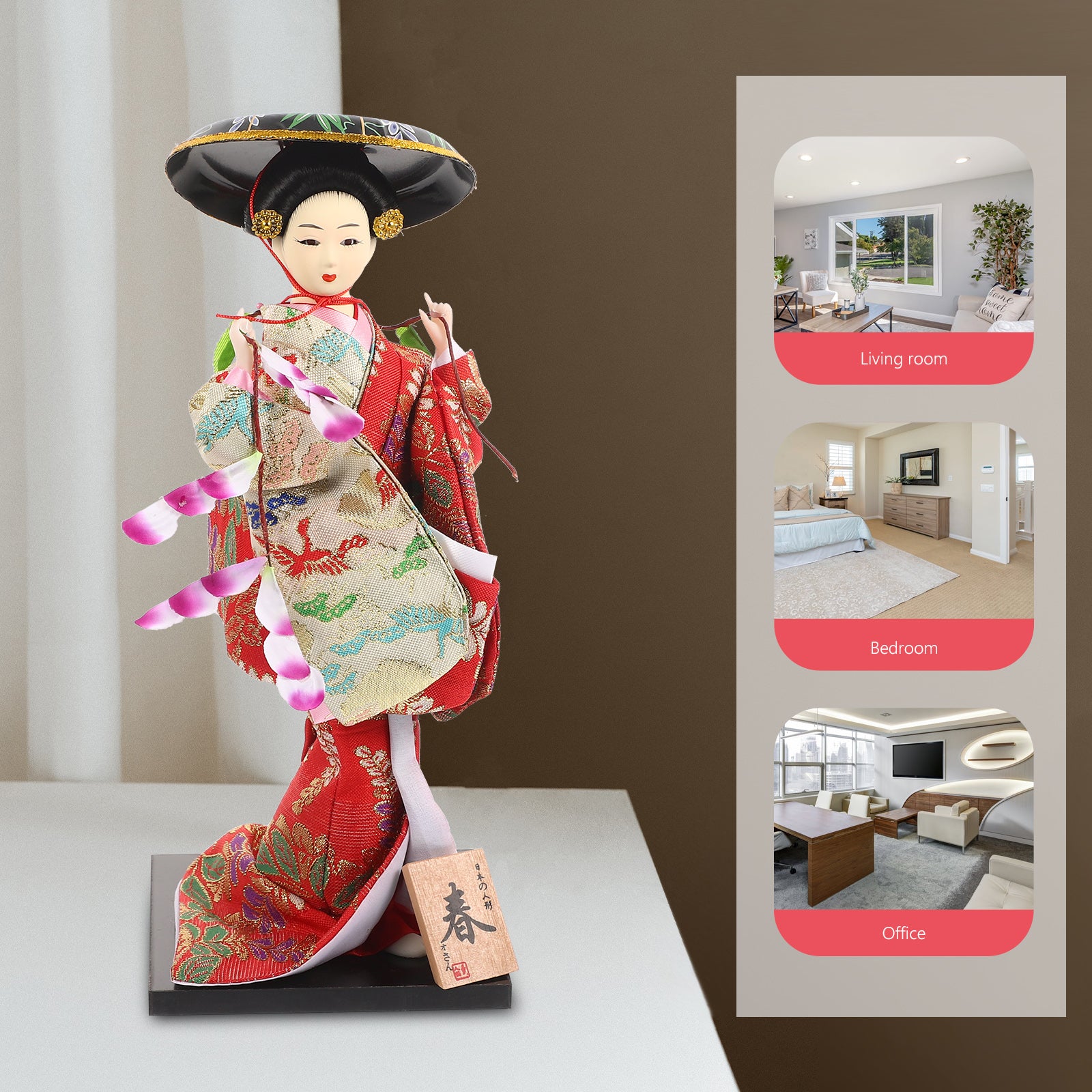 Japanese Geisha Ornaments Vintage Doll L8185