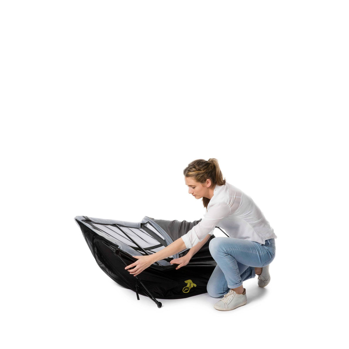 Instant Travel Cot in Grey Rock | 100% Cotton K530