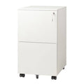 2-Drawer Mobile File Cabinet with Lock, White M315