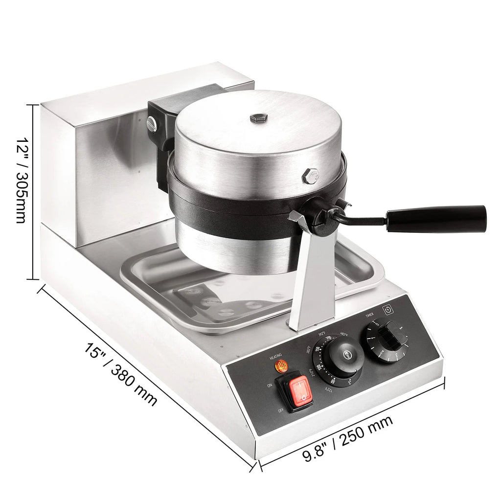 Round Waffle Maker 1300W Non-Stick Waffle Iron B59334