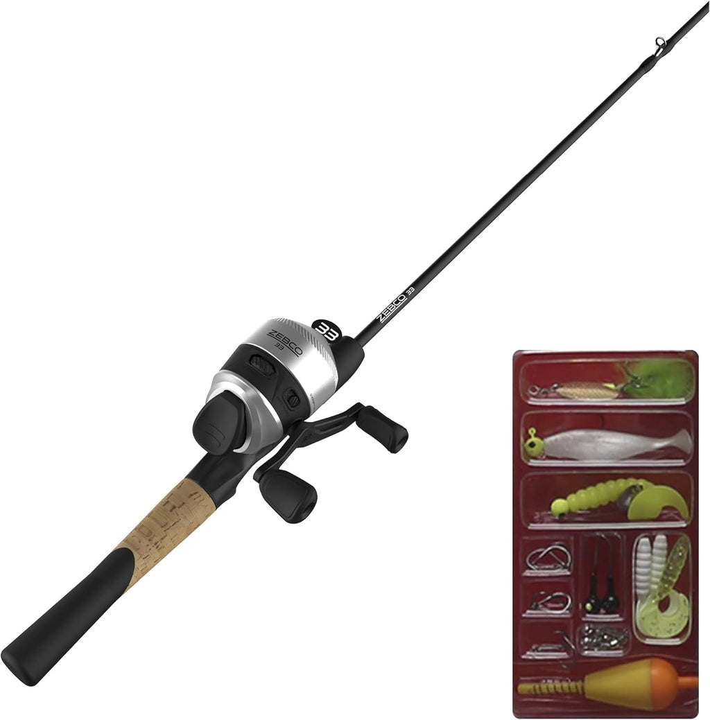 2-Piece Fiberglass Spincast Reel and Fishing Rod Combo, 5.5-Foot, Pack of 2 N720