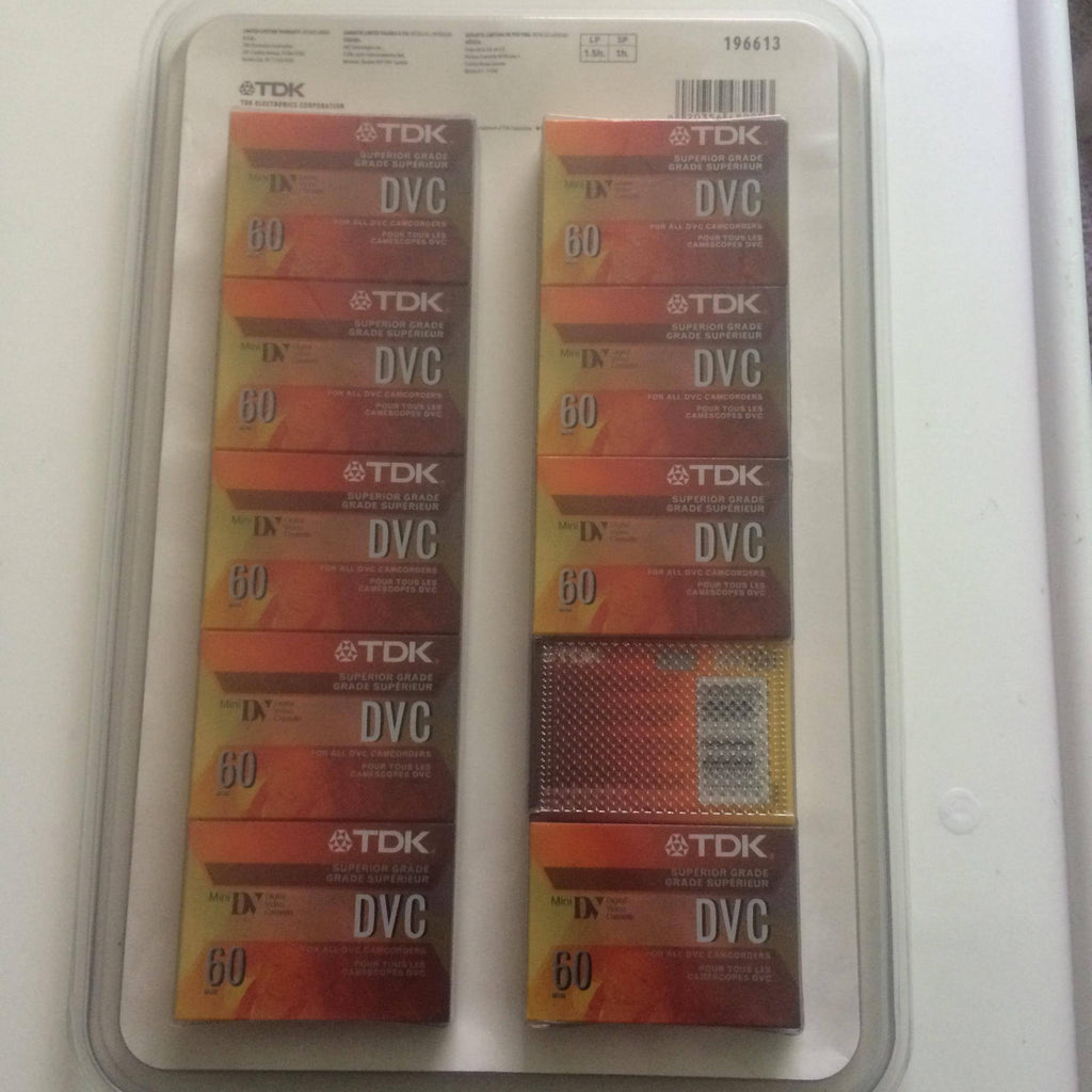 10 Pack 60 Minute Mini DV Digital Video Cassette B896016