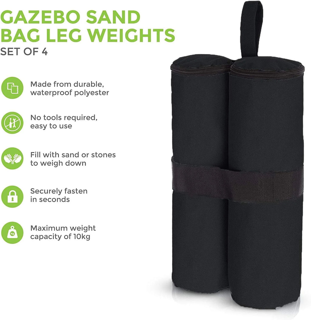 Canopy Weight Bags 30lb Each 4PCS Black C83289